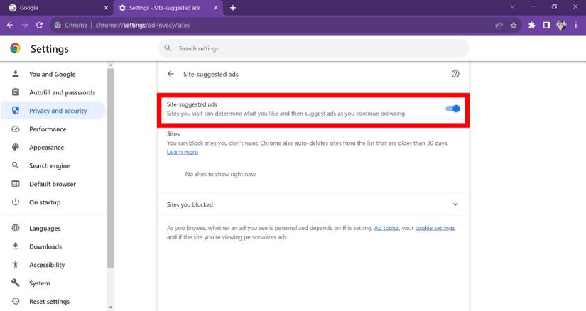 how to stop the google chrome ads from popping up