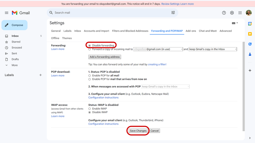 How to automatically forward your Gmail messages