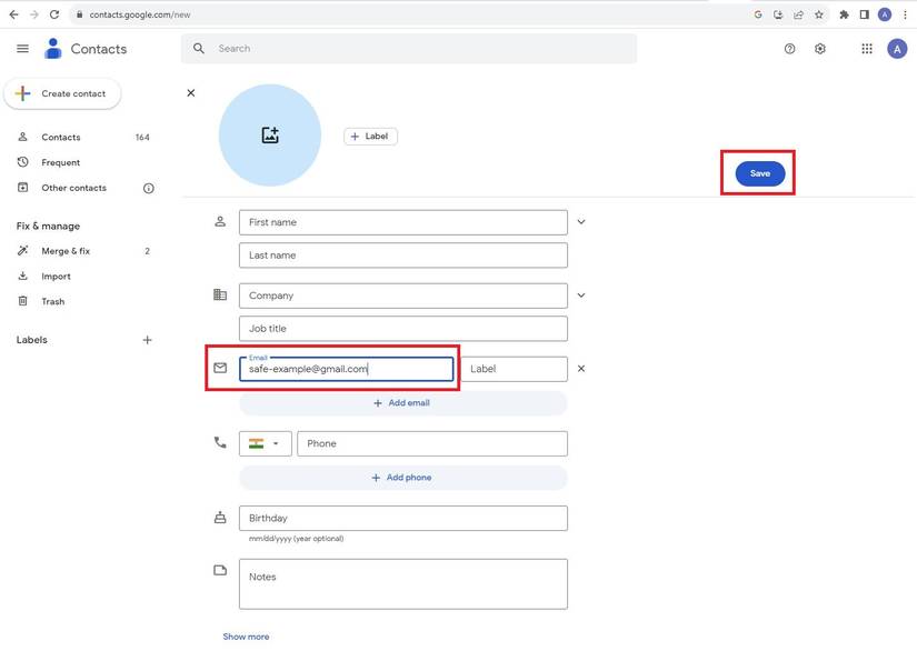 Gmail: How to create a safe senders list