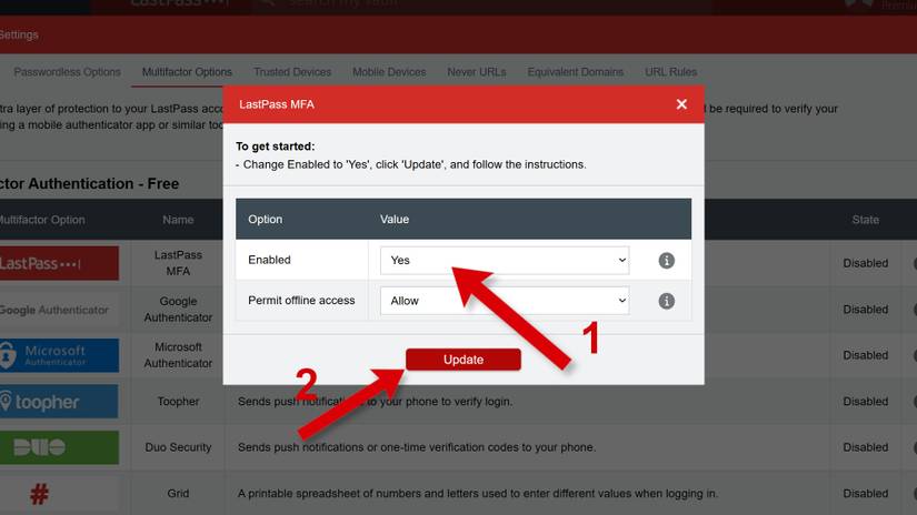 Lastpass: How to create passkeys