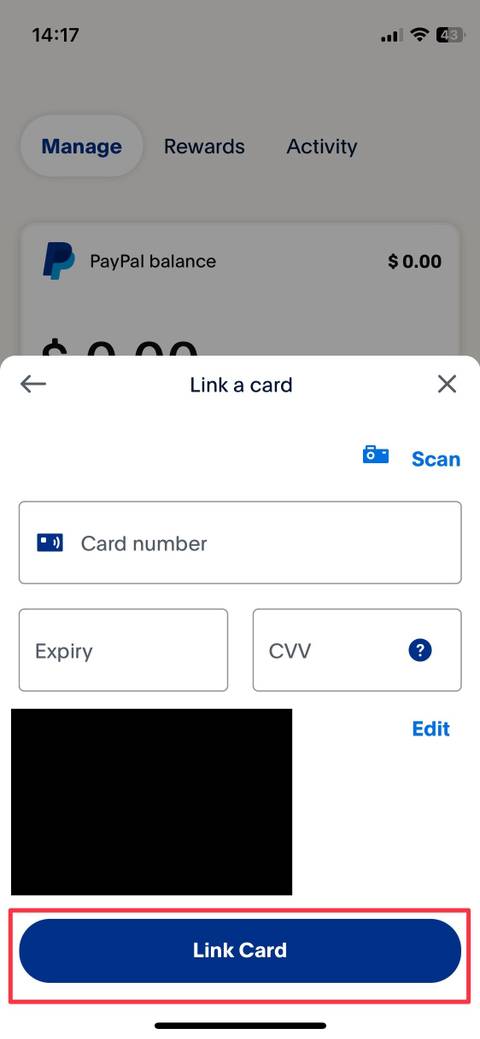 Paypal: How to add a gift card to your account