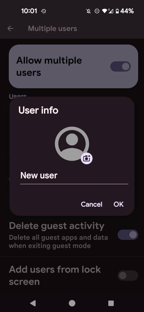 How to add profile icons with Guest Profiles in Android