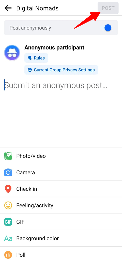 Anonymous Facebook Post Example How to post anonymously on Facebook