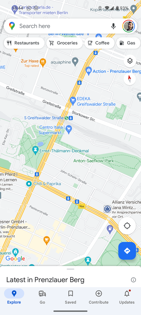 Google's new color scheme for Maps has been spotted in the wild