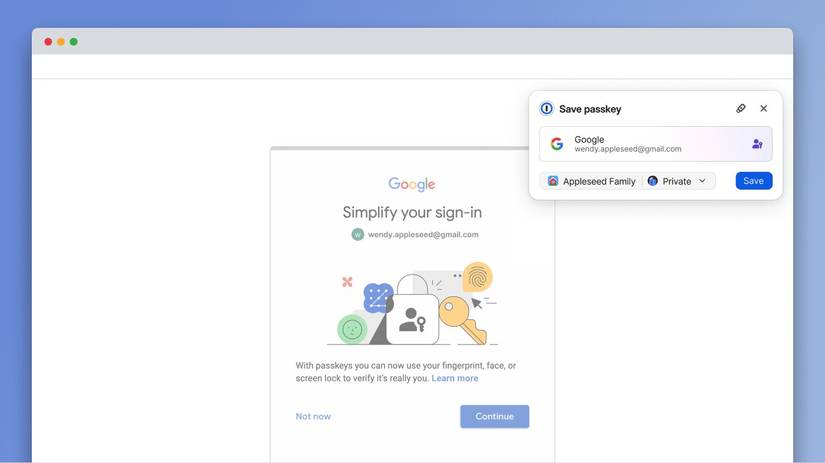 CREATE AND SAVE A PASSKEY visual data 3