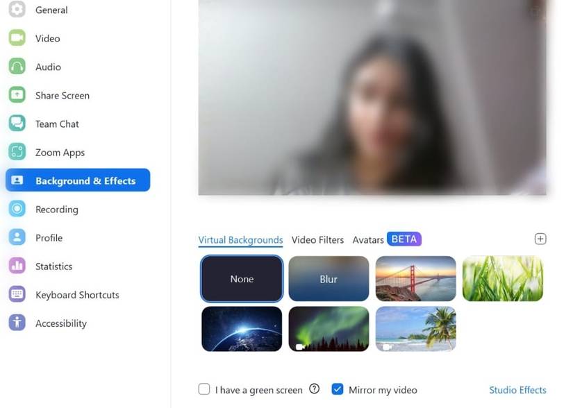 Creating A Zoom Background How to change and blur your background in Zoom