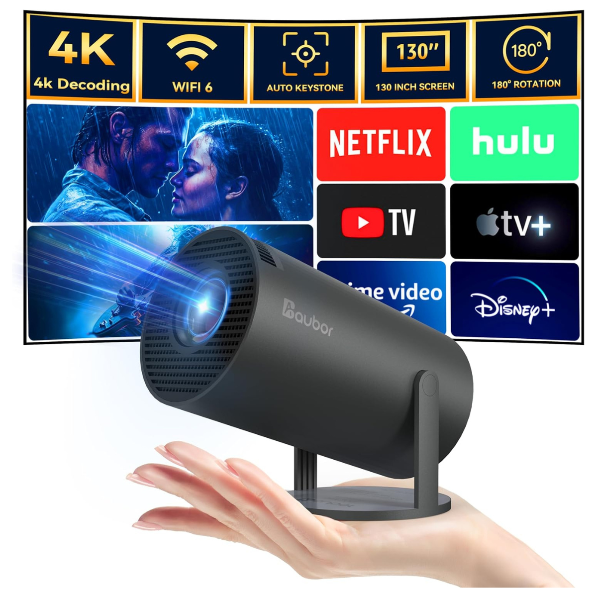 Full 3d Projectormagcubic 4k Android 11 Projector - 200 Ansi