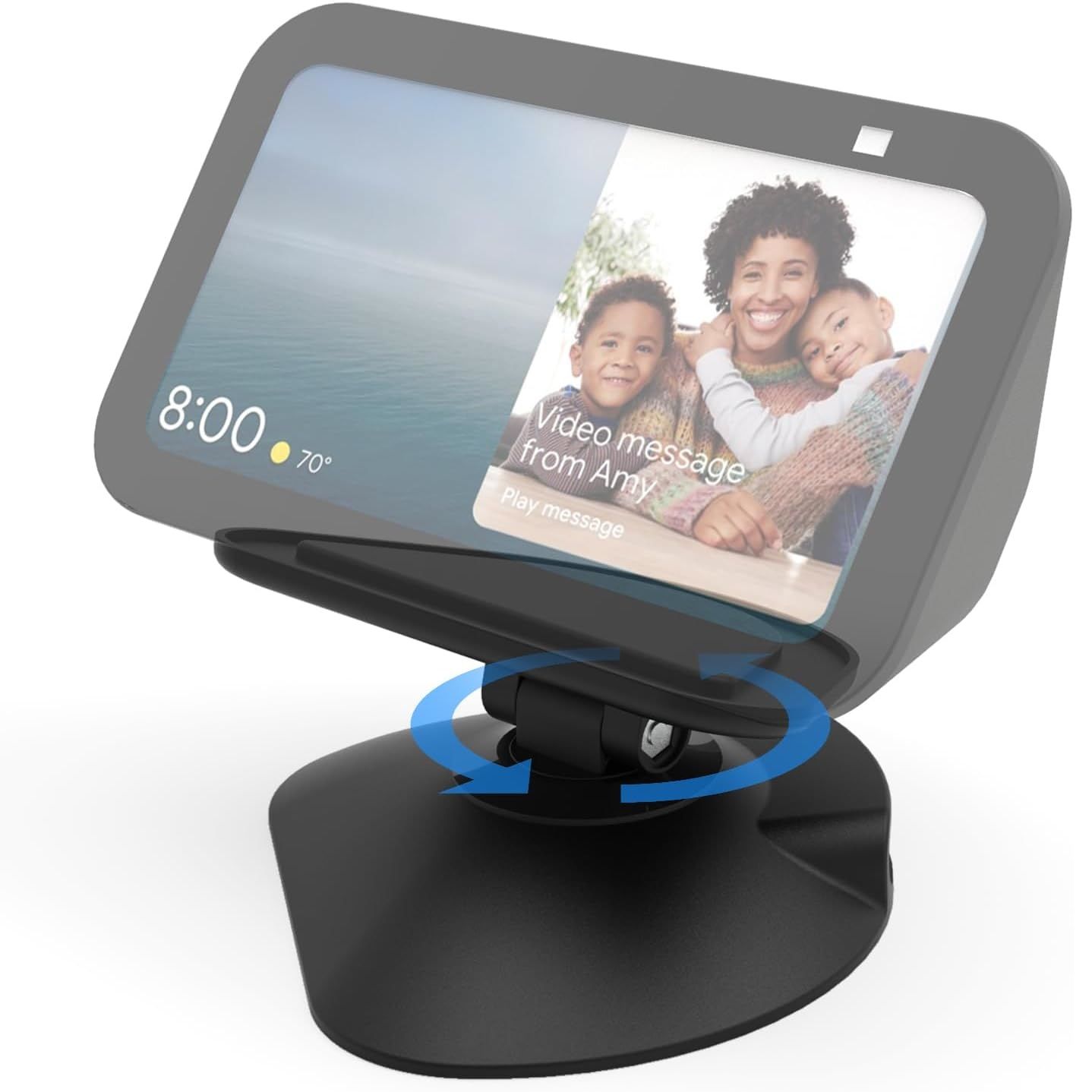 Made for  Premium Tilt + Swivel Stand for the Echo Show 8 - Easily  Adjustable with Magnet Glide Technology - Black