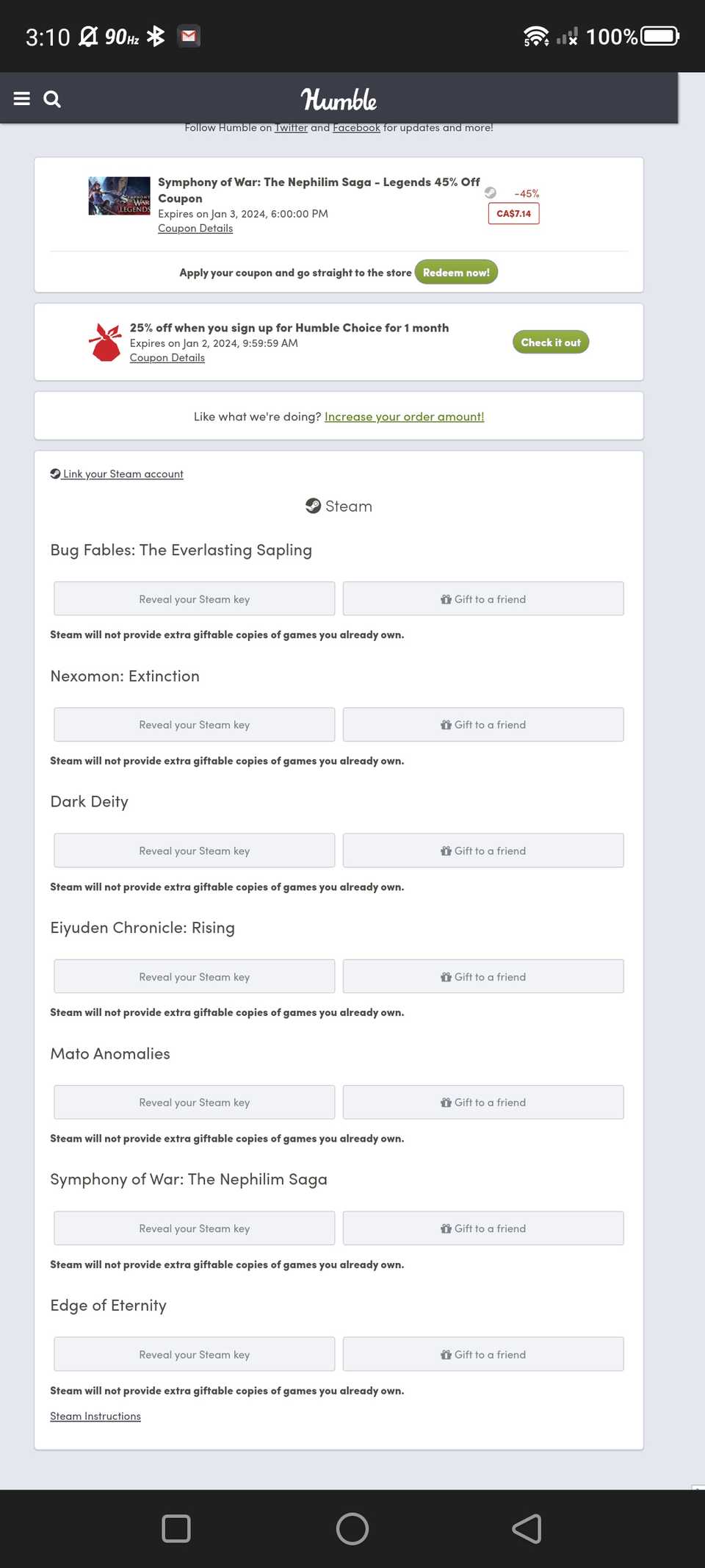 How to redeem Steam keys