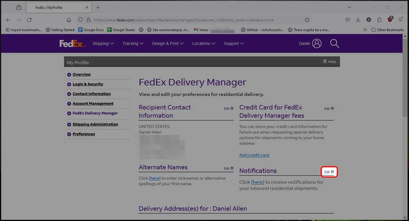 FedEx: How to set up delivery notifications