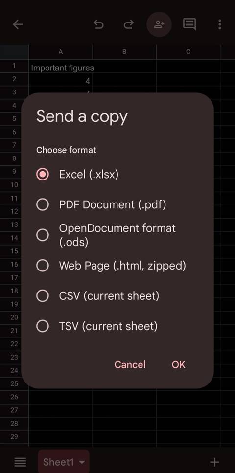 Google Sheets: How to export files