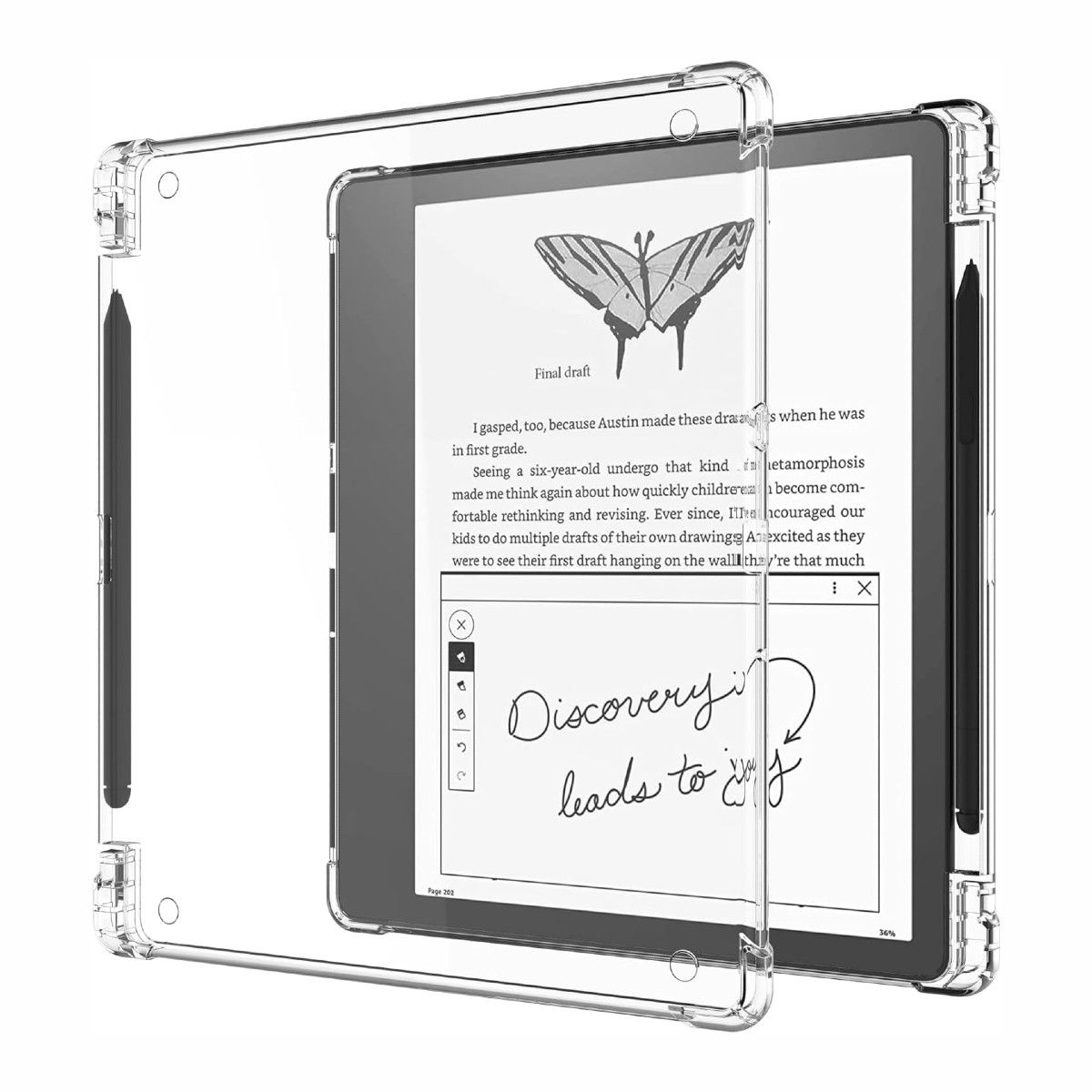  Fintie Slimshell Case for Kindle Scribe 10.2 Inch (2022  Released) - Premium PU Leather Lightweight Book Folio Cover Auto Sleep/Wake  with Pen Holder, Black : Electronics