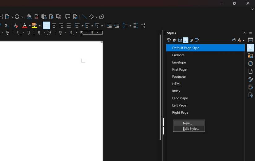 How to change page orientation in LibreOffice