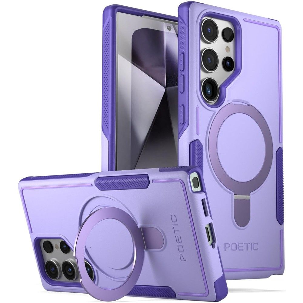 Galaxy S24 Ultra Standing Grip Case, Dark Violet Mobile
