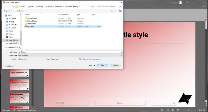 Microsoft PowerPoint: The difference between templates and themes
