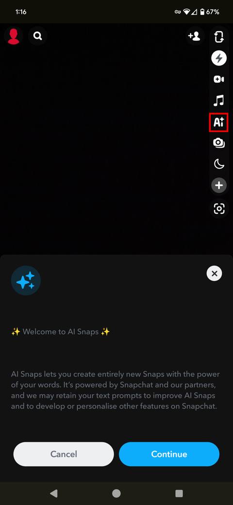 SnapChat+: How to create and share AI images