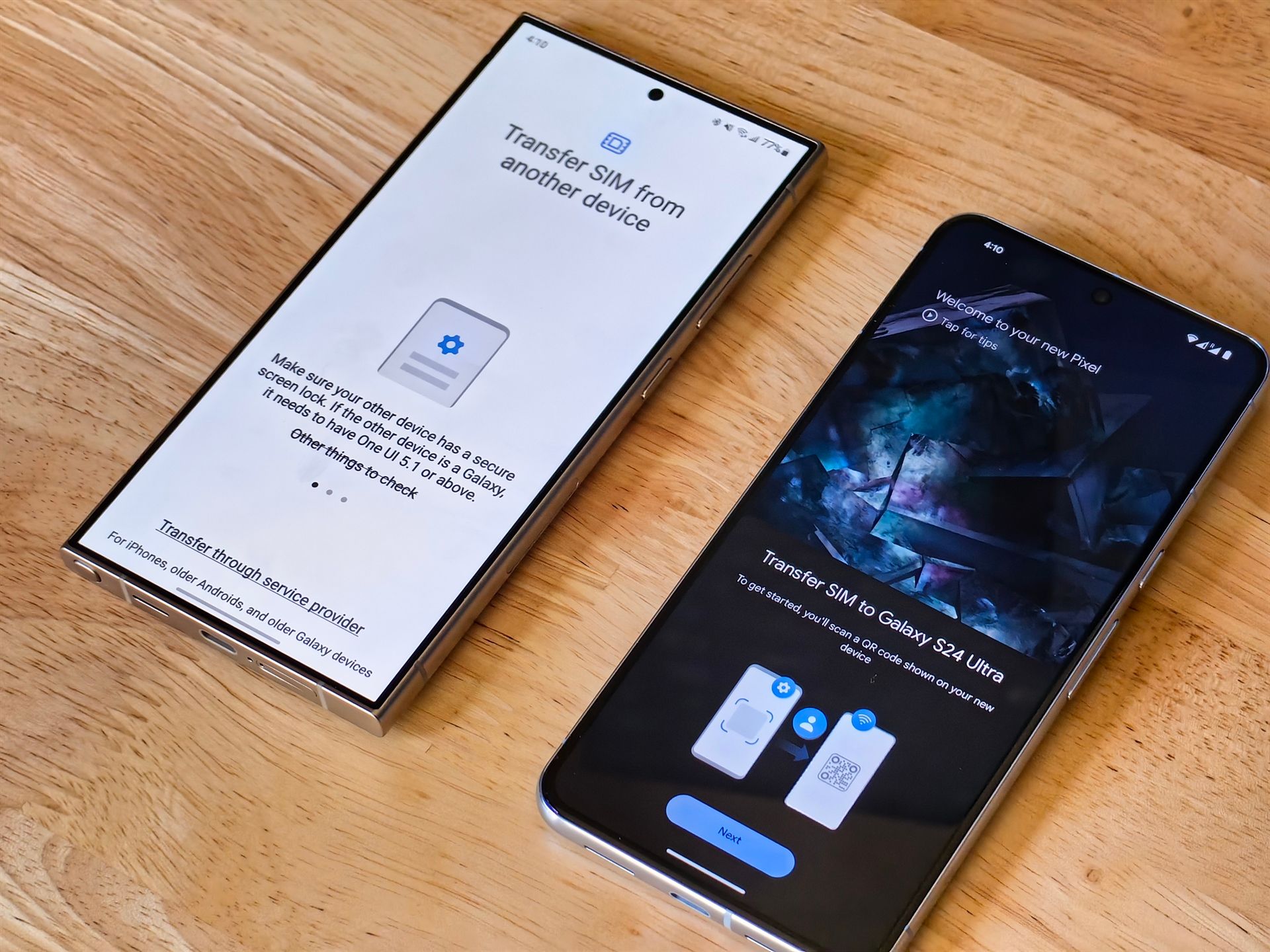 How to transfer an eSIM from one Android phone to another