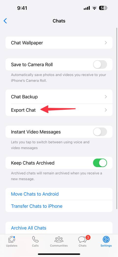 WhatsApp: How to export conversations