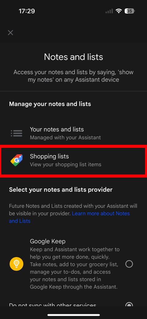 GOOGLE HOME SHOPPING LIST SHORTCUT visual data 2