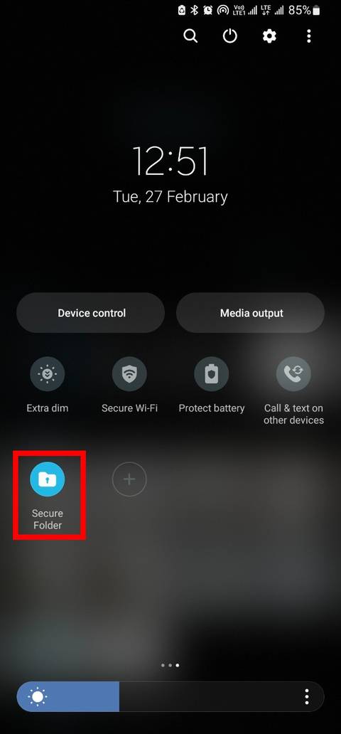 Where's the Secure Folder in the Samsung Gallery app?