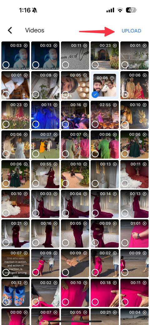 upload videos on Drive for iPhone