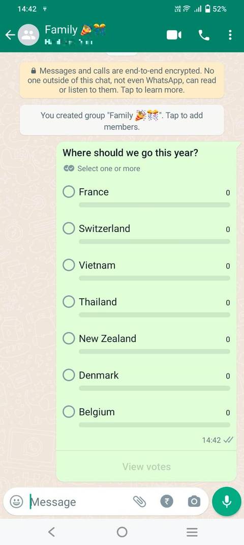 WhatsApp: How to create polls