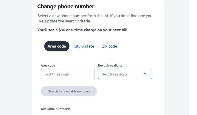 AT&T: How to change your phone number