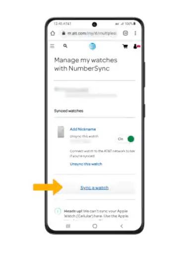 AT&T: How to find your Android watch's phone number