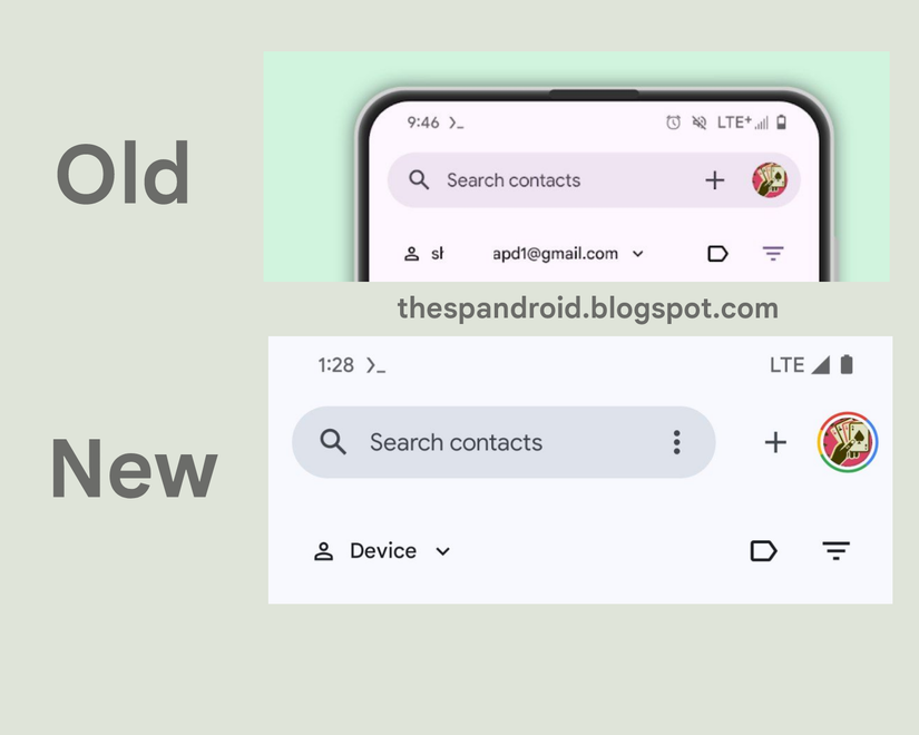 Google Contacts tests a search bar that looks like it was ripped right ...