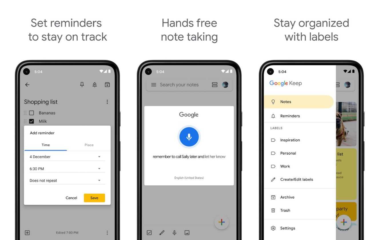 Google Keep Function App Google Keep's strength lies in its simplicity