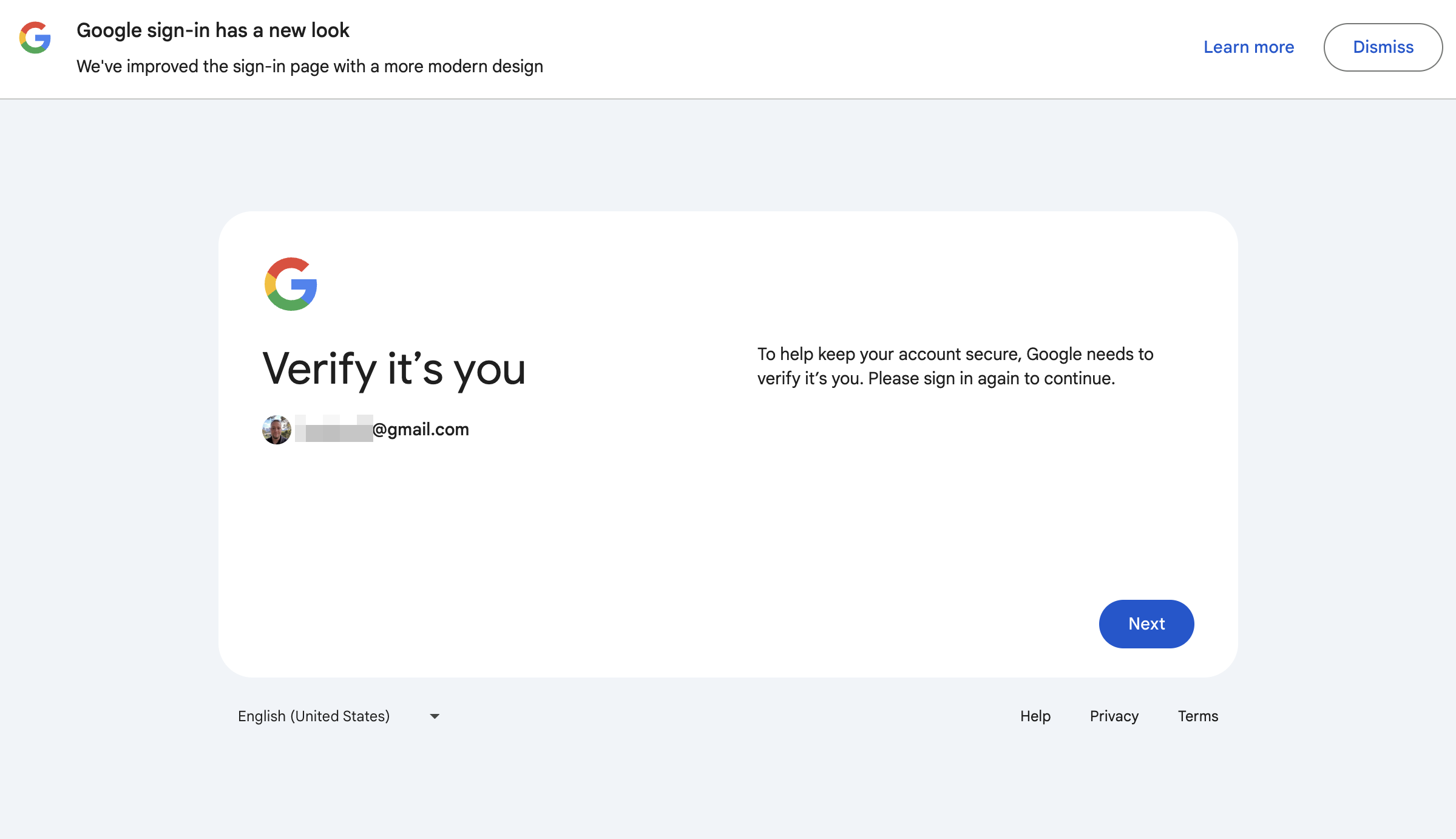 Google's updated sign-in page appears to be rolling out widely