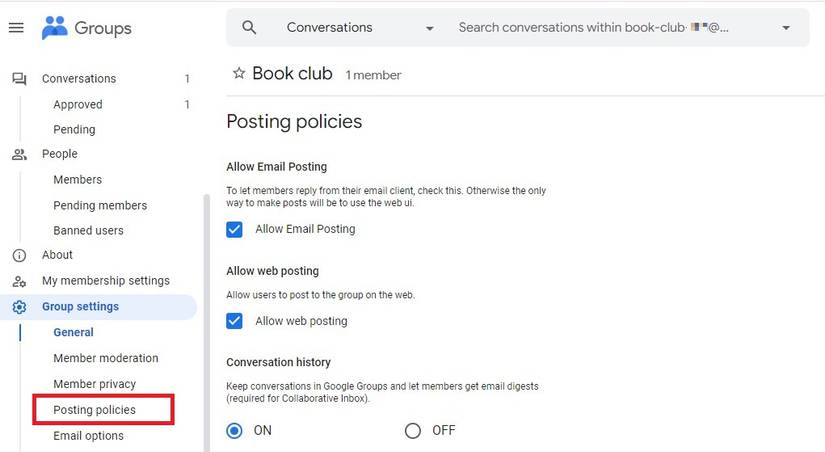 Google Groups: How to set up a new group