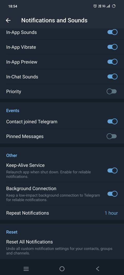 Telegram: How to turn off new user notifications
