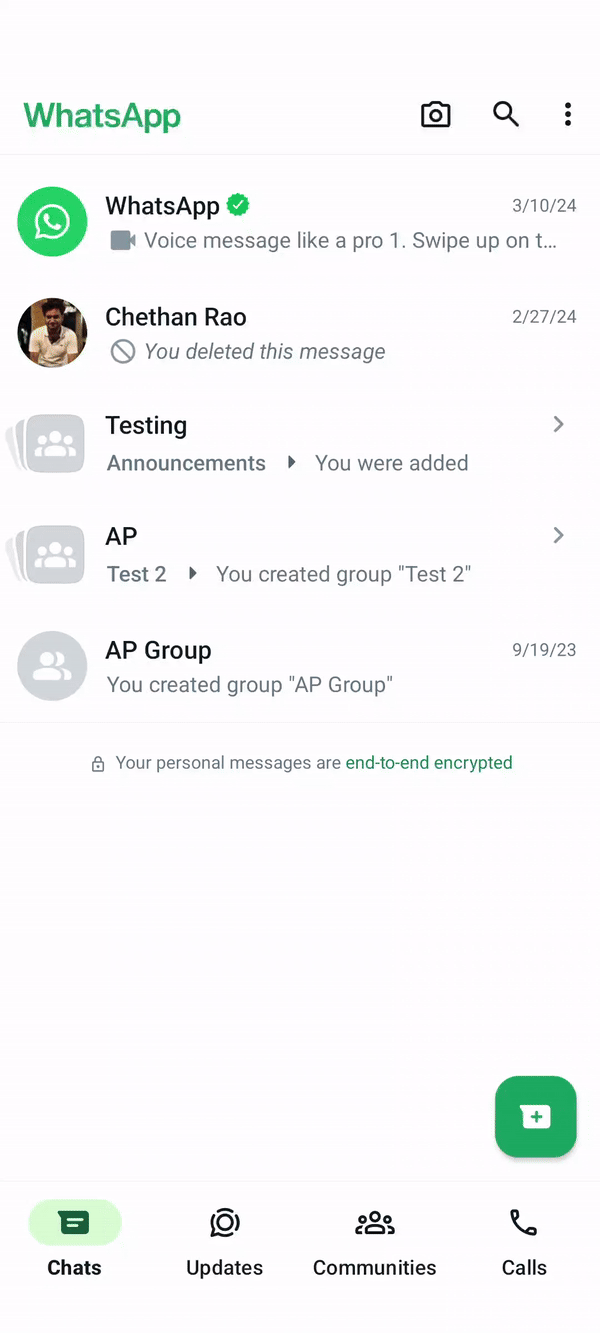 WhatsApp Brings Back The Long lost Swipeable Navigation Bar whatsapp-brings-back-the-long-lost-swipeable-navigation-bar