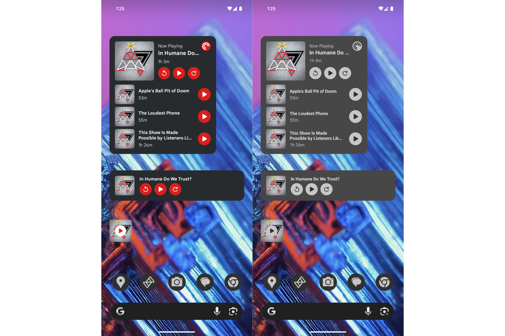 Pocket Casts adds new widgets with better Material You dynamic theming