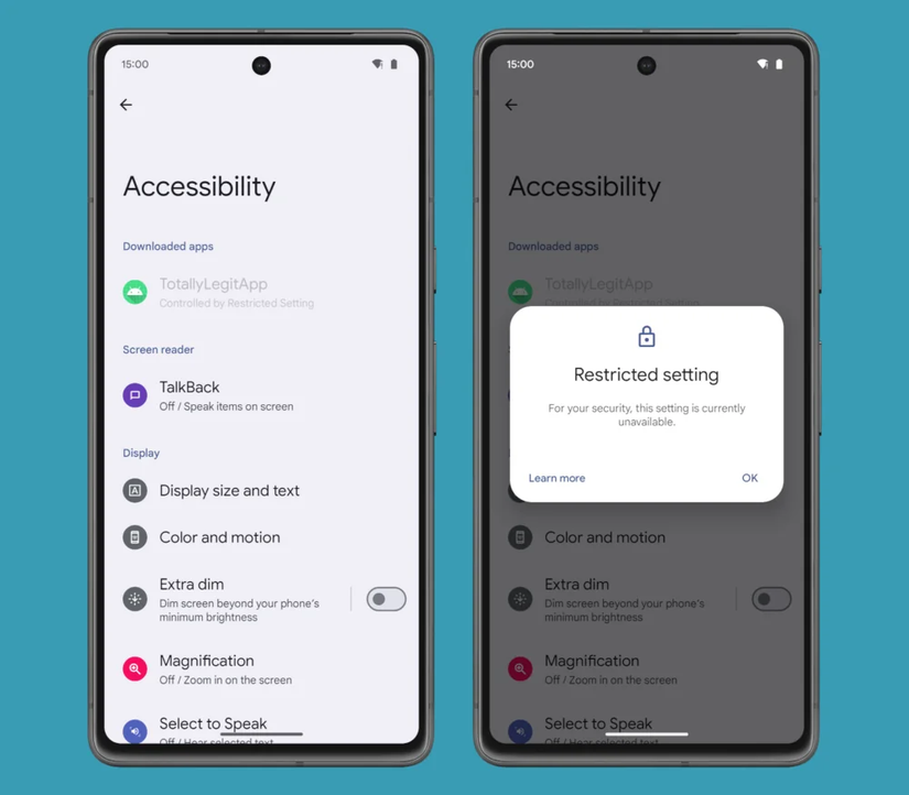 Android 15 can choose which permissions sideloaded apps get to use