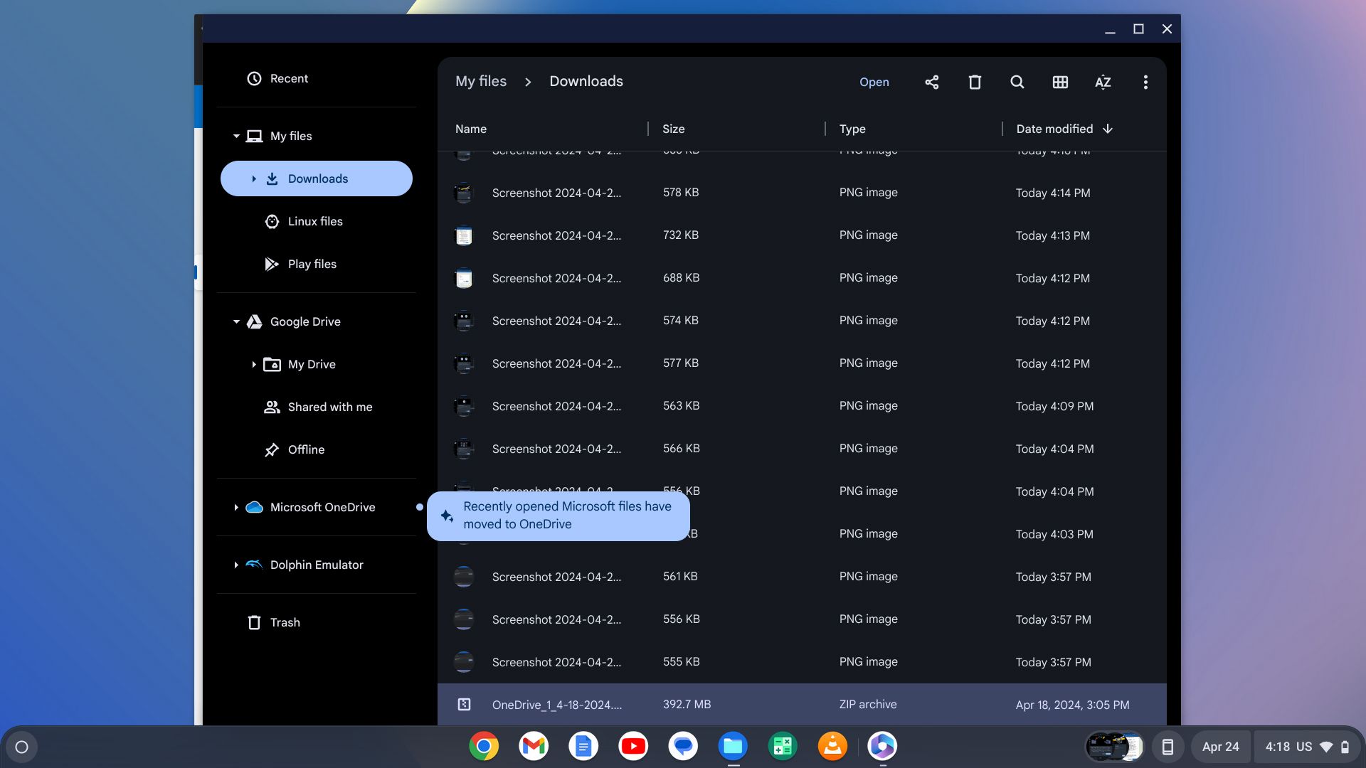 Your Chromebook now lets you open OneDrive docs right from the Files app