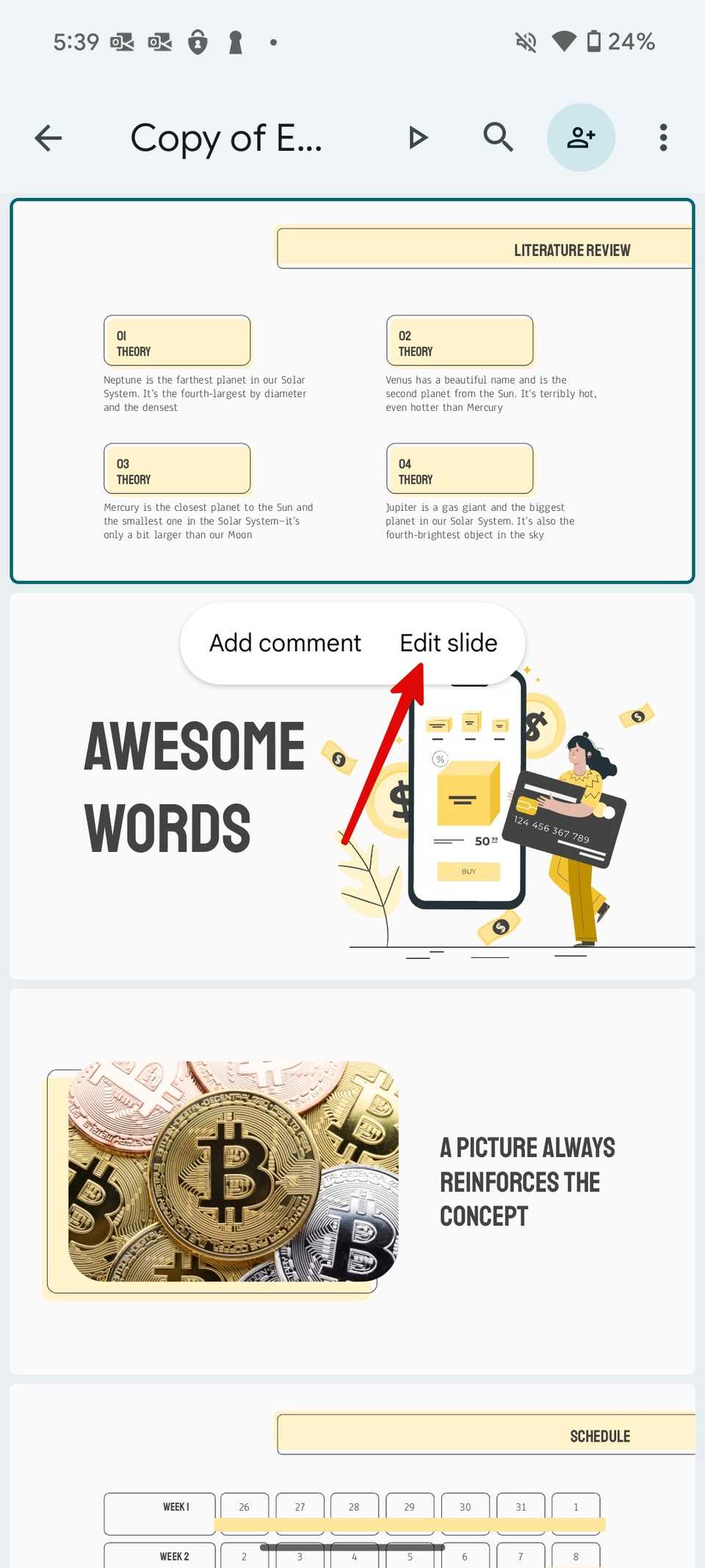 Google Slides: How to delete a slide in your presentation