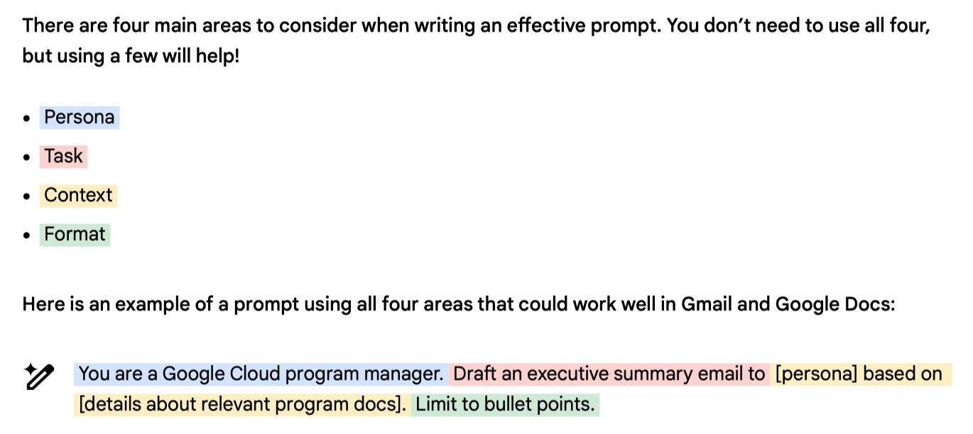 Here's how to prompt Gemini, according to Google