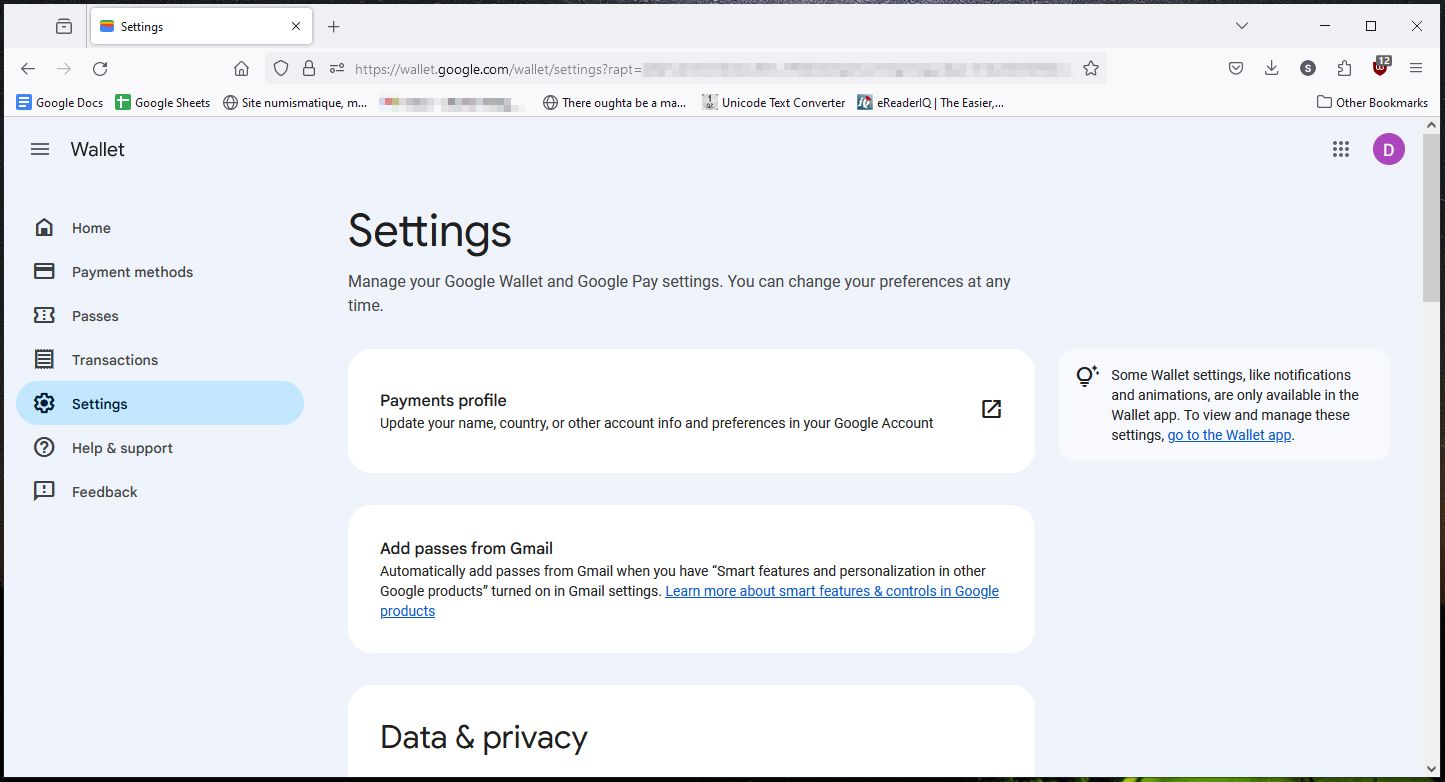 Google Wallet is now available on the web, again