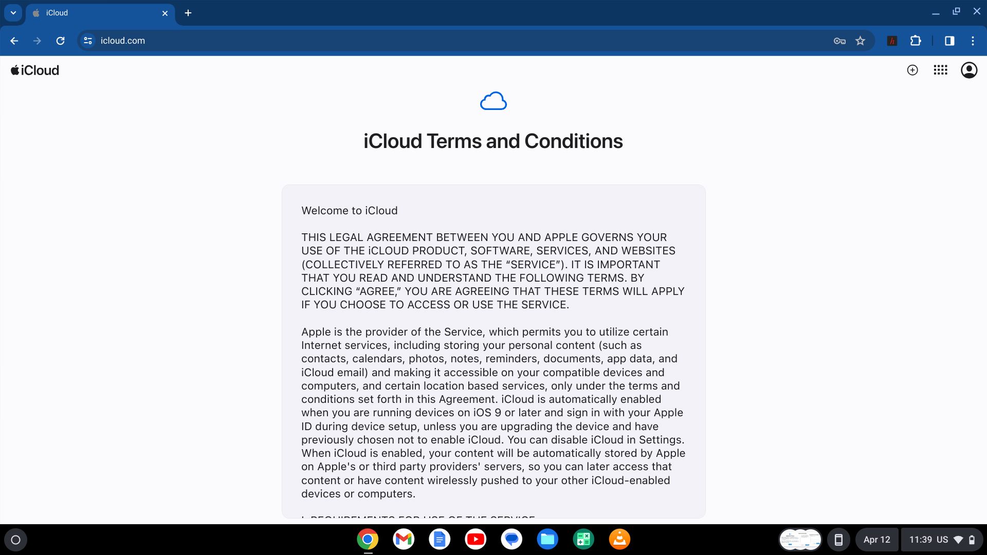 How to create an iCloud account