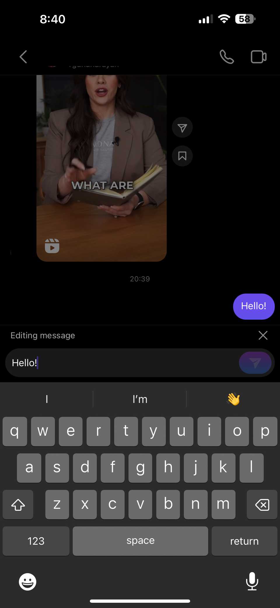 How to edit a direct message in Instagram
