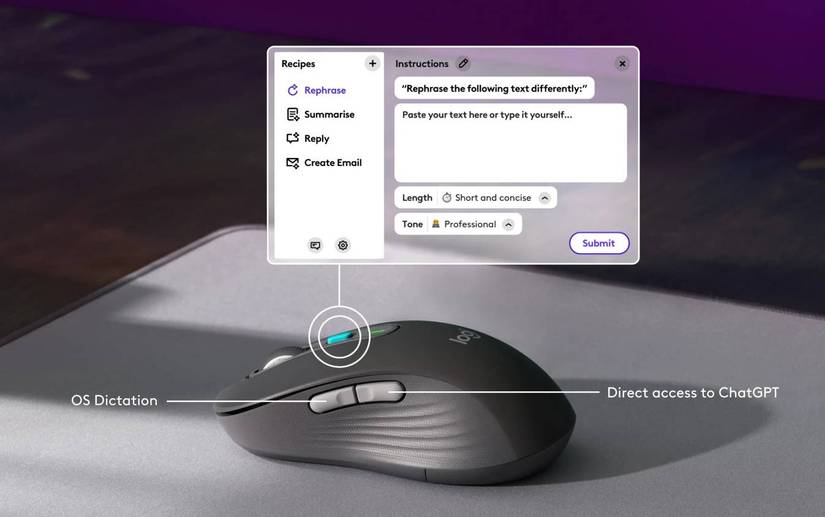 Logitech mice add a ChatGPT button nobody asked for