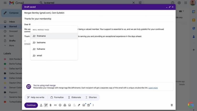 how to send multiple emails individually at once in gmail