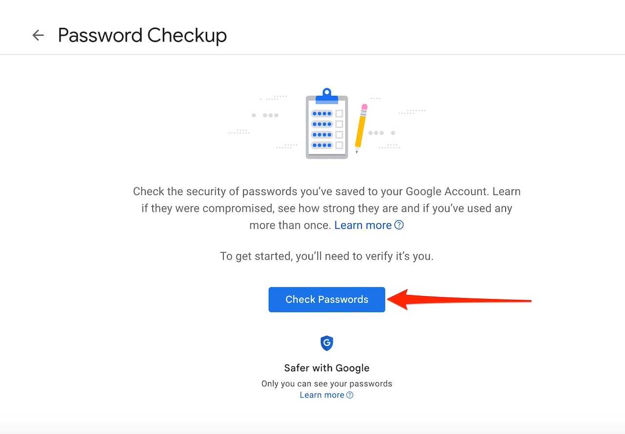 Google Password Checklist How to use Google Password Checkup to keep your login passwords secure