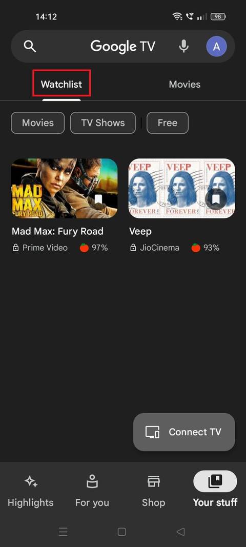 How to manage your Google TV Watchlist