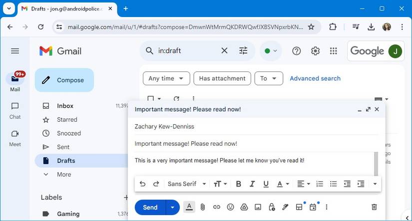 View Gmail Send How to tell if someone has read your email on Gmail