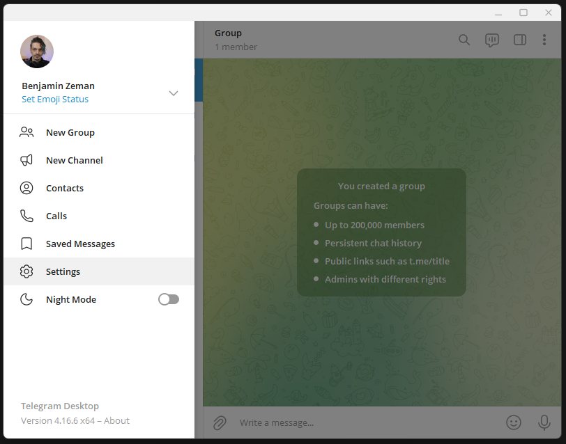 Telegram Group Setting Telegram: How to export chats, groups, channels, and images