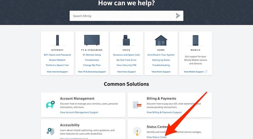 Xfinity Solutions How to see if there is an Xfinity outage in your area