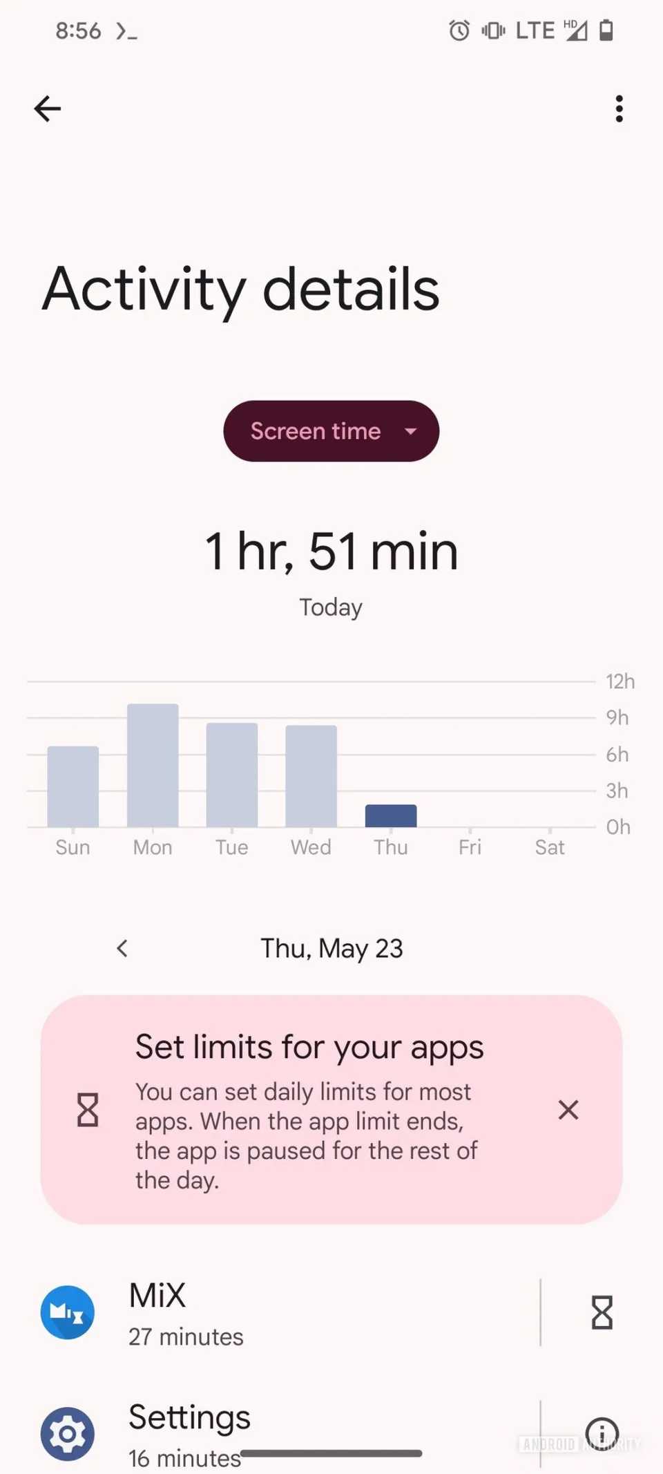 Digital Wellbeing could place app timers under lock and key